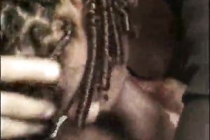 Insatiable dark hooker receives cheerful by 2 bastards