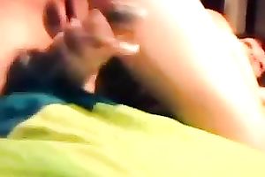 Emotional black haired mother I'd like to fuck was using a sex toy to pet her fuck holes