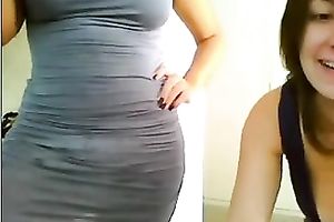 The 2 captivating and hot dilettante milfs on cam teasing me