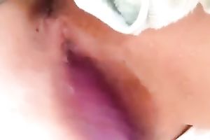 Enjoy the way I tease my own soaked soaked muff in close-up movie scene