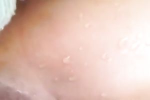 Enjoy the way I tease my own soaked soaked muff in close-up movie scene