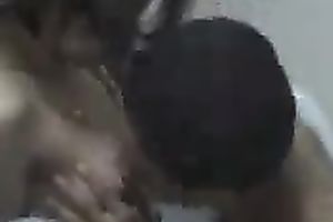 Suckling and playing with perky tits of hawt Malay legal age teenager