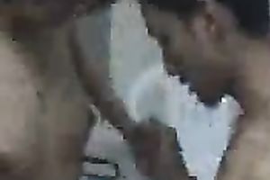 Suckling and playing with perky tits of hawt Malay legal age teenager