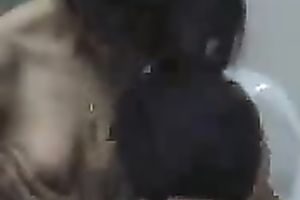 Suckling and playing with perky tits of hawt Malay legal age teenager