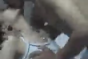 Suckling and playing with perky tits of hawt Malay legal age teenager