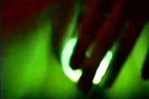 Wicked white girlfriend stuffs glowing bottle in her slit