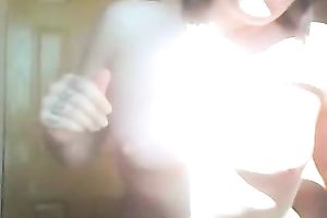 Amateur short haired a bit plump web camera slut is screwed from behind