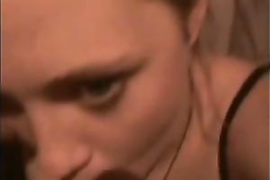 Amateur white girlfriend gives me head on closeup POV movie scene