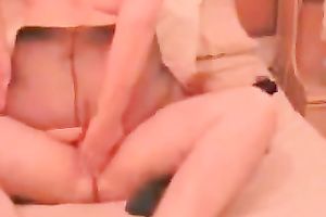 Big racked wife in fishnet hose is fond of topping my ally