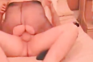 Big racked wife in fishnet hose is fond of topping my ally