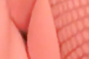 Big racked wife in fishnet hose is fond of topping my ally