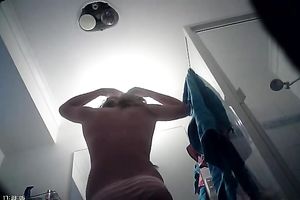 Spy livecam vid of nice-looking undressing all natural blonde haired girlie