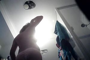 Spy livecam vid of nice-looking undressing all natural blonde haired girlie