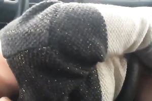 Thirsty wife in facial mask engulfing my ramrod balls unfathomable