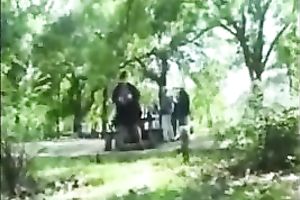big beautiful woman wife of mine likes flashing her nifty stomach and biggest milk cans in park
