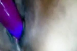 Hot BBW white wife tickles her love button with sex tool during the time that i fuck her