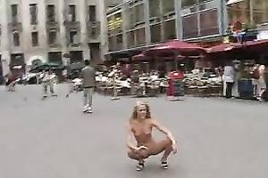 My zesty teenage girlfriend exposes her tight body undressed on public