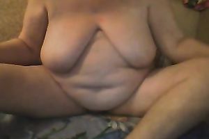 Short haired wrinkled and corpulent aged nympho masturbated for me