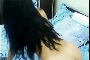 Indian lengthy haired dark brown wife had a great idea to show off love muffins