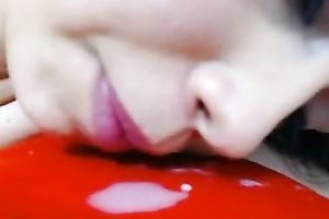 Long str8 haired Latina livecam abbe teased her soaked wet crack