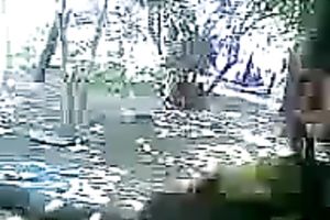 Skanky Indian playgirl flashes her snatch upskirt before giving me head outdoor