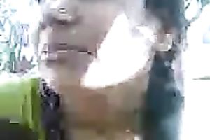 Skanky Indian playgirl flashes her snatch upskirt before giving me head outdoor