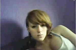 Astonishing youn ginger girl shows her spectacular zeppelins