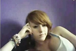 Astonishing youn ginger girl shows her spectacular zeppelins