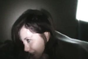 Wet dark brown girlfriend gives me terrific orall-service at night