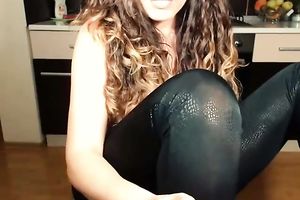 This concupiscent camgirl acquires orgasmic fun with her lovense toy and marital-device