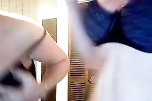 Two alike looking happily giggling angels kinda striptease for me on web camera