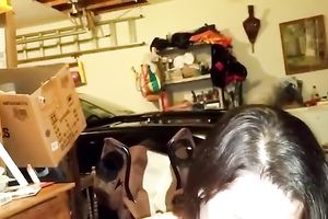 Dark haired absolutely busy with jerking off my dick brunette hair is super hawt