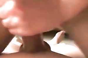 Kinky non-professional buxom wife of my buddy was jerking off his hard dick