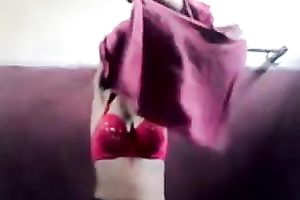 Slender and breasty black skin Indian girlfriend undressing