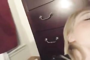 Hungry blond legal age teenager playgirl sucks a schlong on POV dilettante vid