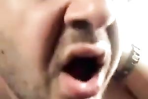 Sexy brunette hair gal sucks my hard dick in my car and licks me