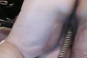 Dirty-minded super plump and voluptuous wife with biggest booty masturbates