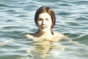 Cute brunette hooker on my yacht can not wait to fuck me