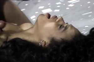 Two fuck starving fellows attacked enjoyable kitty of salacious ebon tramp