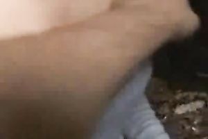 My sexual golden-haired Swiss chick gives me great cook jerking outdoors