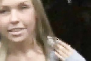 My sexual golden-haired Swiss chick gives me great cook jerking outdoors