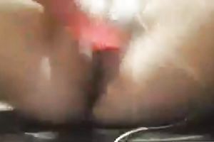 Blond haired eye catching nice-looking webcam cheating wife used wired vibe for her muff