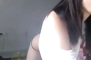 Ardent playful web web camera lascivious dark brown was posing for my ally in bedroom