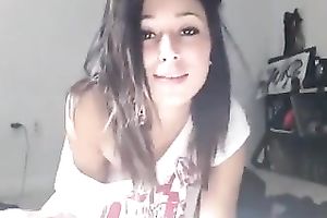 Ardent playful web web camera lascivious dark brown was posing for my ally in bedroom