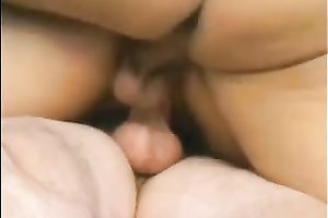 Incredibly spoiled GILF with large mangos loves double penetration