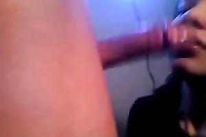 My chocolate girlfriend knows how to give a nice oral-stimulation