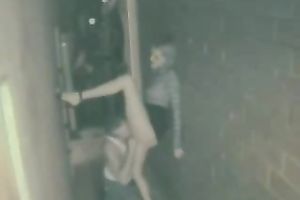 Amateur blond partying slut receives nailed outside of the club