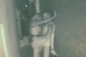 Amateur blond partying slut receives nailed outside of the club