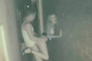Amateur blond partying slut receives nailed outside of the club