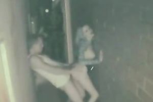 Amateur blond partying slut receives nailed outside of the club